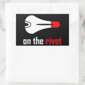 Over het fietsen van de rivet rechthoekige sticker (Tas)