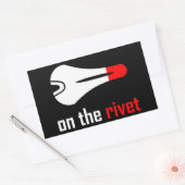 Over het fietsen van de rivet rechthoekige sticker (Envelop)