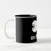 Over het fietsen van de rivet tweekleurige koffiemok (Links)