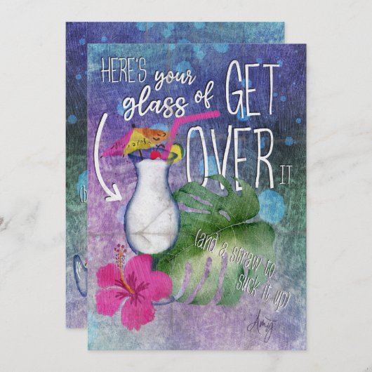 Over het geheel genomen bedankkaart (Voorkant / Achterkant)