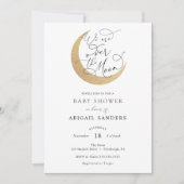 Over het Gold Glittery Moon Baby shower Kaart (Voorkant)