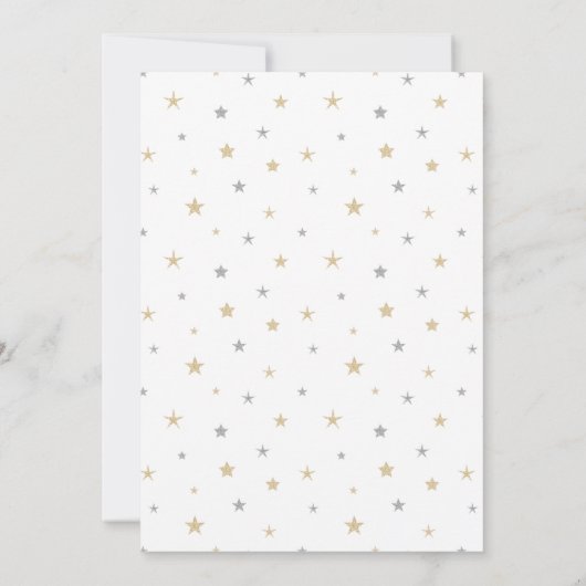 Over het Gold Glittery Moon Baby shower Kaart (Achterkant)