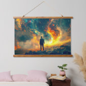 Over het heelal hangend wandkleed (Slaapkamer)