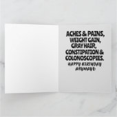 OVER HET HILL FUNNY BIRTHDAY JOKE Wenskaart Kaart (Binnen)