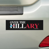 Over het Hillary — Anti-Hillary — white —.png Bumpersticker (Op auto)