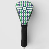 Over het Hoesje Groene Argyle-driver Golfheadcover (Voorkant)