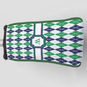 Over het Hoesje van de Groene Argyle Putter Golfheadcover (Voorkant)