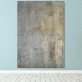 'Over het hoofd gezien' Neutrale Abstracte kunst Canvas Afdruk (Insitu (Houten vloer))