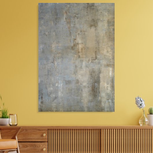 'Over het hoofd gezien' Neutrale Abstracte kunst Canvas Afdruk (Insitu (Woonkamer))