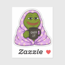 Over het kikkercozy memesticker sticker