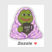 Over het kikkercozy memesticker sticker (Vel)