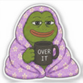 Over het kikkercozy memesticker sticker (Voorkant)