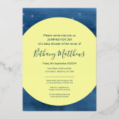 Over het koe springen baby shower folie uitnodiging (Achterkant)