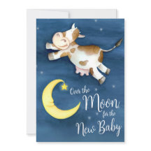 Over het koe springen baby shower