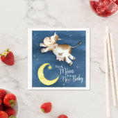 Over het koe springen baby shower servet (Insitu)