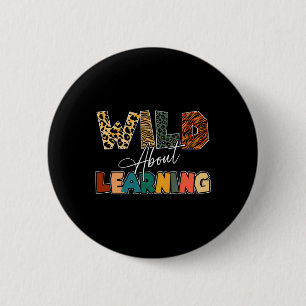 Over het leren van luipaardleraar Terug naar schoo Ronde Button 5,7 Cm