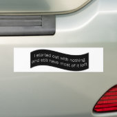 Over het leven bumpersticker (Op auto)
