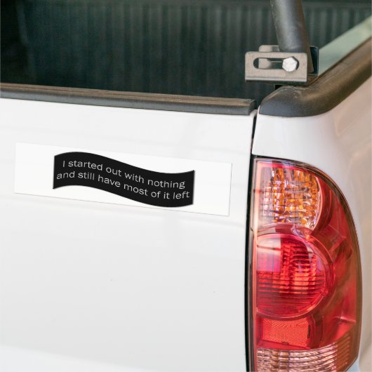 Over het leven bumpersticker (Op Truck)