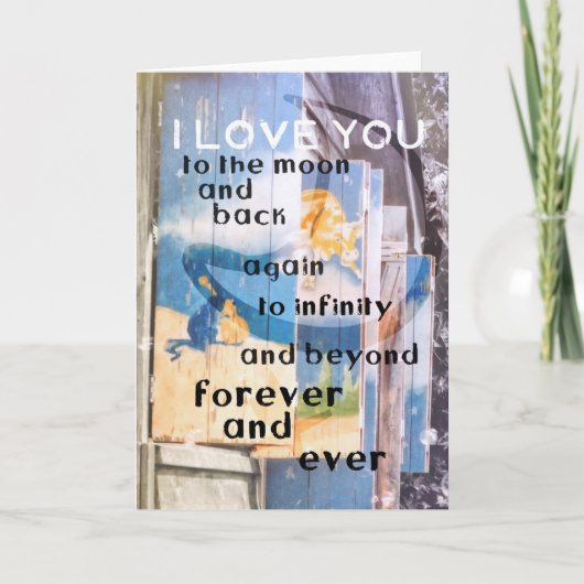 OVER HET MAAN WENSKAART BEDANKKAART (Voorkant)