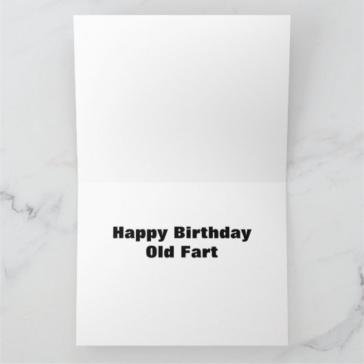Over het Man van de heuvel in Wheelstoel Old Fart Kaart (Binnen)