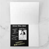 Over het Man van de heuvel in Wheelstoel Old Fart Kaart (Binnen)