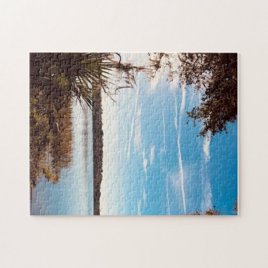 Over het meer op een legpuzzel (Horizontaal)