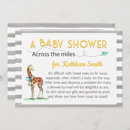 Over het Miles Baby shower Kaart (Voorkant / Achterkant)