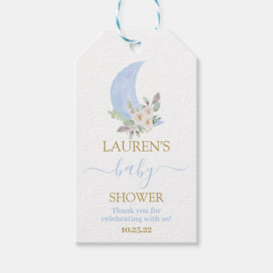 Over het Mon Baby shower Boy Gift Label Cadeaulabel