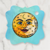 Over het Moon Baby shower Bedankjes Labels (Achterkant)