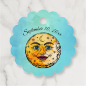 Over het Moon Baby shower Bedankjes Labels (Achterkant)