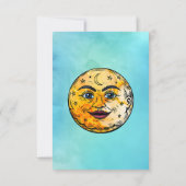 Over het Moon Baby shower Bedankkaart (Achterkant)