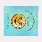 Over het Moon Baby shower Fleece Deken (Voorkant (Horizontaal))
