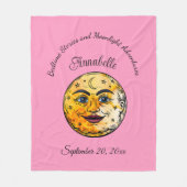 Over het Moon Baby shower Fleece Deken (Voorkant)
