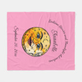 Over het Moon Baby shower Fleece Deken (Voorkant (Horizontaal))