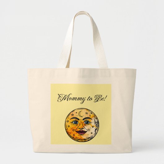 Over het Moon Baby shower Grote Tote Bag (Voorkant)
