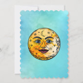 Over het Moon Baby shower Kaart (Achterkant)