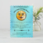 Over het Moon Baby shower Kaart (Staand voorkant)