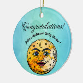 Over het Moon Baby shower Keramisch Ornament (Links)