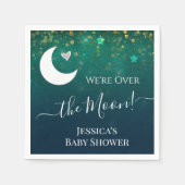 Over het Moon Baby shower Paper Napkin Servet (Voorkant)