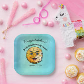 Over het Moon Baby shower Papieren Bordje (Feest)