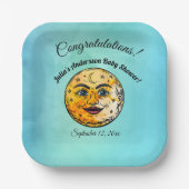 Over het Moon Baby shower Papieren Bordje (Voorkant)