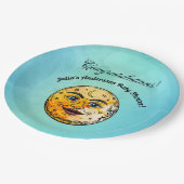 Over het Moon Baby shower Papieren Bordje (Gekanteld)