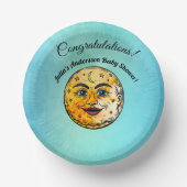 Over het Moon Baby shower Papieren Kommen (Voorkant)