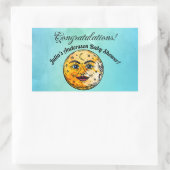 Over het Moon Baby shower Rechthoekige Sticker (Tas)