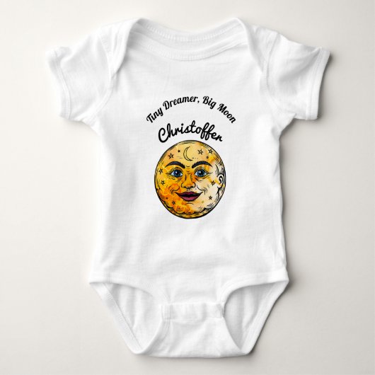 Over het Moon Baby shower Romper (Voorkant)