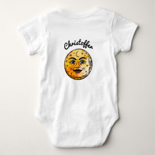 Over het Moon Baby shower Romper (Achterkant)