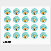 Over het Moon Baby shower Ronde Sticker (Vel)