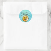 Over het Moon Baby shower Ronde Sticker (Tas)