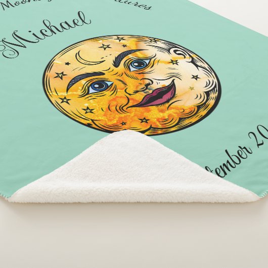 Over het Moon Baby shower Sherpa Deken (3/4)