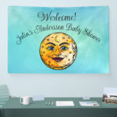 Over het Moon Baby shower Spandoek (Beurs)